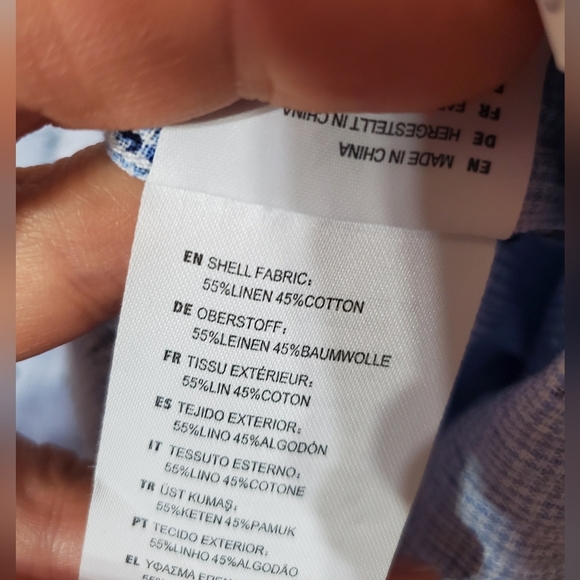 NZA New Zealand Auckland Plaid Floral Button Down Shirt. Blue, White. Men L. - Picture 3 of 11